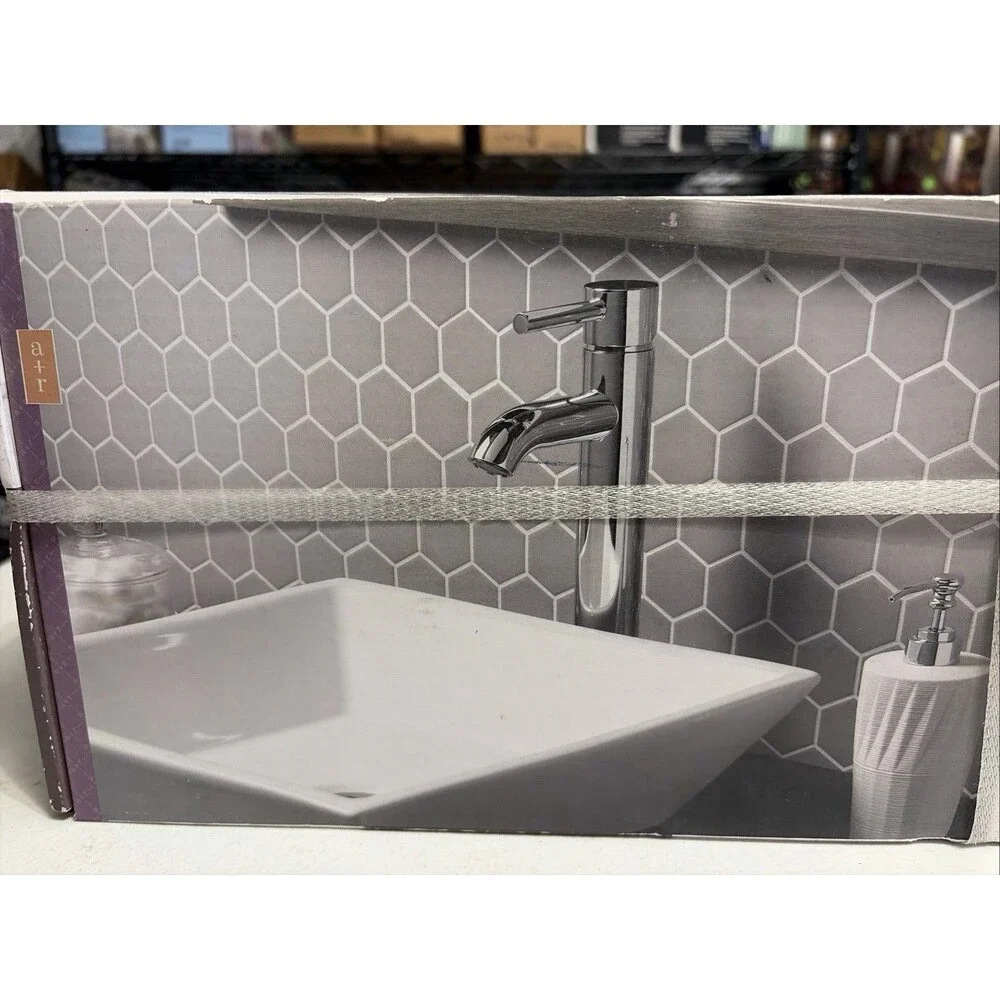 New Allen + Roth Harlow Silver Chrome Vessel 1-Handle WaterSense Bathroom Faucet